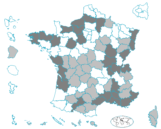 Carte de France des départements