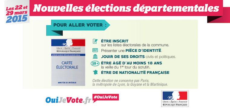Infographie les nouvelles élections départementales 2015 - pour aller voter