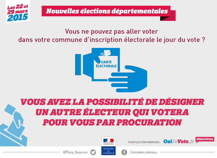Voter par procuration - Elections départementales 2015