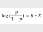 log(p/(1-p))=β*X