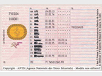 Permis de conduire 2013 carte vue verso