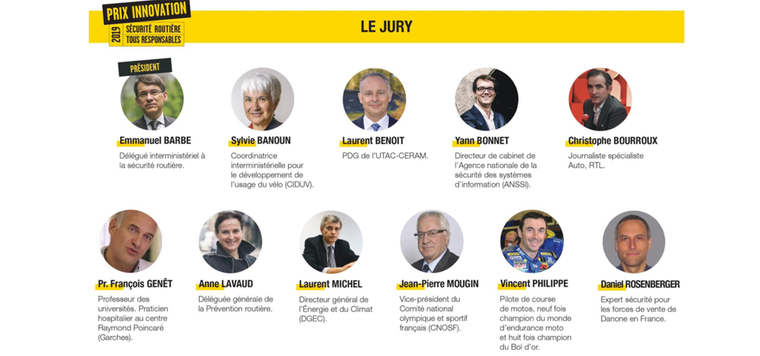 Jury du prix innovation sécurité routière 2019