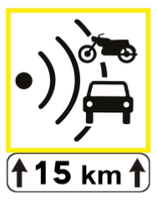 Panneau d'information: Radar - Vitesse (I-413-1)