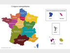 APRES LA REFORME : 13 régions métropolitaines (dont la collectivité territoriale de Corse)