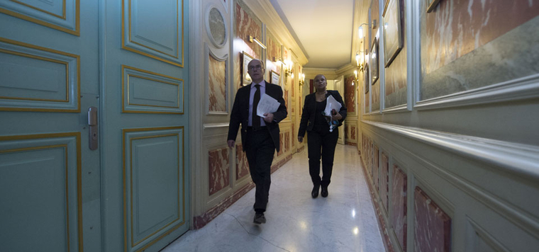 Bernard Cazeneuve et Christiane Taubira © MI/SG/Dicom/P.Chabaud