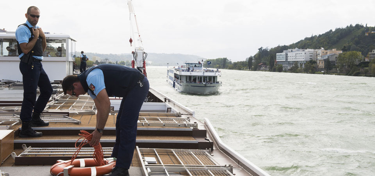 Contrôle du pont d'un bateau