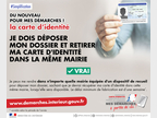 Je dois déposer mon dossier et retirer ma carte d'identité dans la même mairie : vrai
