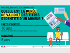 Quelle est la durée de validité des titres d'identité d'un mineur ?