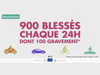 infographie 900 blessés chaque jour sur la route dont 100 gravement