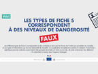Les types de fiche S correspondent à des niveaux de dangerosité : faux