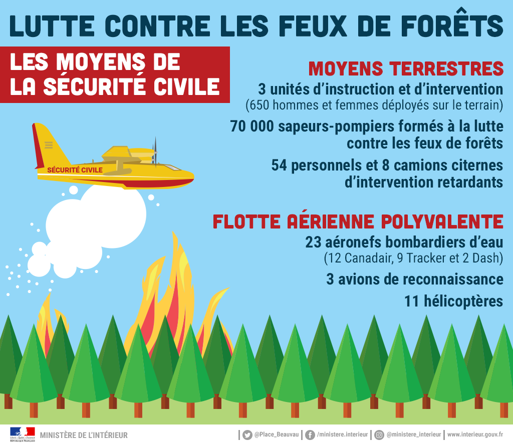 Lutte contre les feux de forêts : les moyens de la sécurité civile