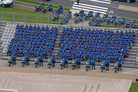 Photo de famille au Mémorial de Caen © MI-SG-DICOM-Jérôme Groisard