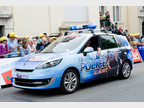 Véhicule Police de la caravane du Tour de France © Erin Shipley