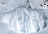 Image d'une avalanche dans les Alpes.