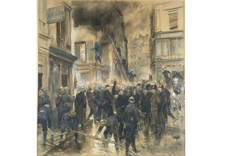 La création du bataillon de sapeurs-pompiers de Paris - © RMN/Detaille Jean-Baptiste Ed