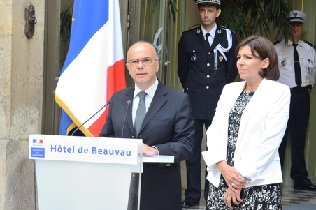 Allocution de Bernard Cazeneuve relative aux manifestations intervenues à Paris le 13 juillet 2014 © MI - SG - DICOM - Aurore Lejeune