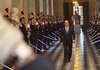 Photo de François Hollande, Président de la République, avant son intervention devant le Congrès