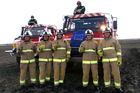 Des pompiers anglais en formation dans les Landes © SDIS 40