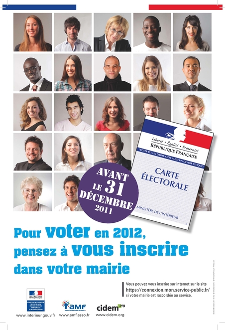 Voter en 2012 : pensez à vous inscrire avant le 31 décembre 2011