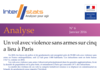 Un vol avec violence sans armes sur cinq a lieu à Paris - Interstats Analyse N° 6 - Janvier 2016