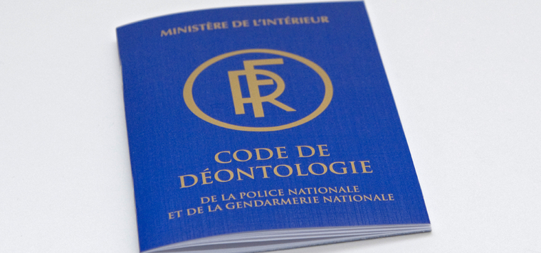 Code de déontologie de la police nationale et de la gendarmerie nationale. Photo MI/SG/DICOM/J.Groisard