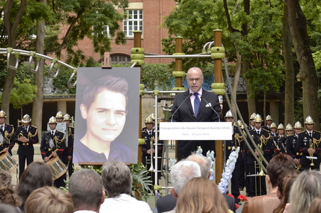 Inauguration du Square Sergent Aurélie Salel, sapeur-pompier décédée en intervention en 2015